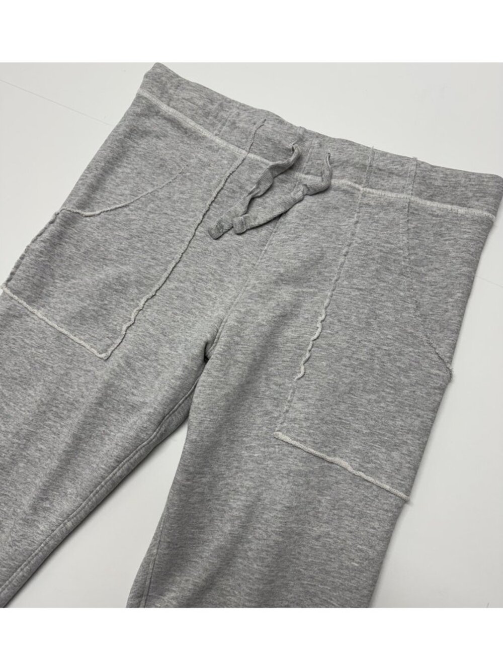 Frank & Eileen Eamon Jogger Sweatpants L Gray Tapered Crop Ankle High Rise - Picture 3 of 12